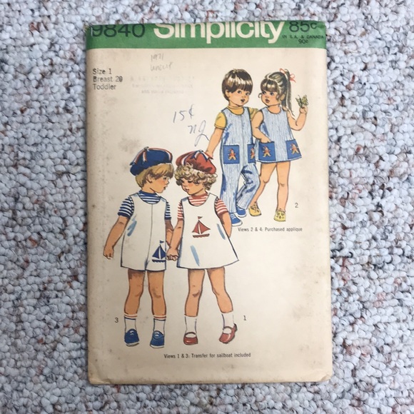 Vintage kids patterns -size 1/2-1 (toddler) - Picture 2 of 13